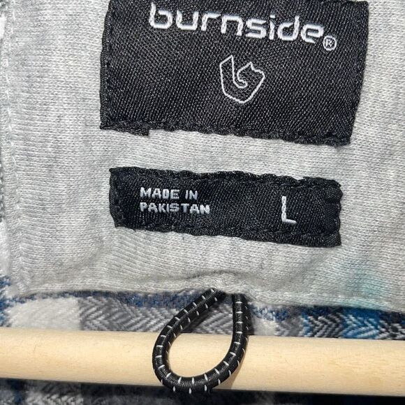 Burnside Mens Long Sleeve Plaid Flannel Button-Down Shirt Multicolor Large‎ - Picture 5 of 9